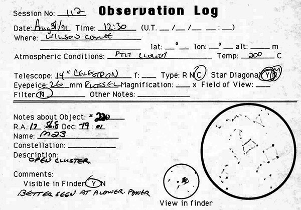 M23 Open Cluster 2 li 220 M23